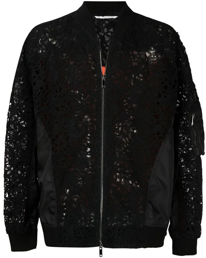 Lace Bomber Jacket