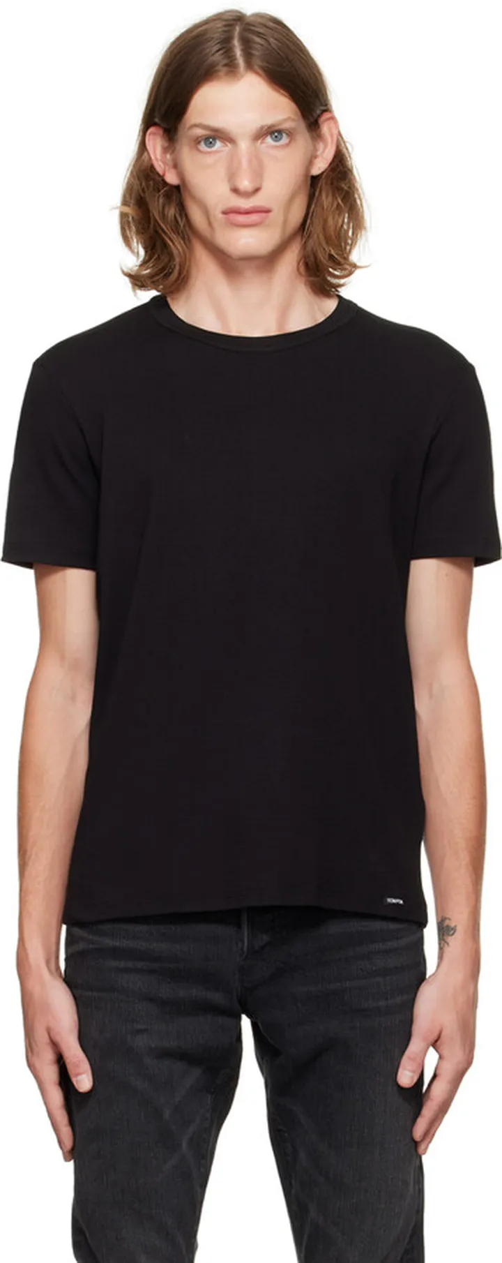 TOM FORD Black Crewneck T-Shirt