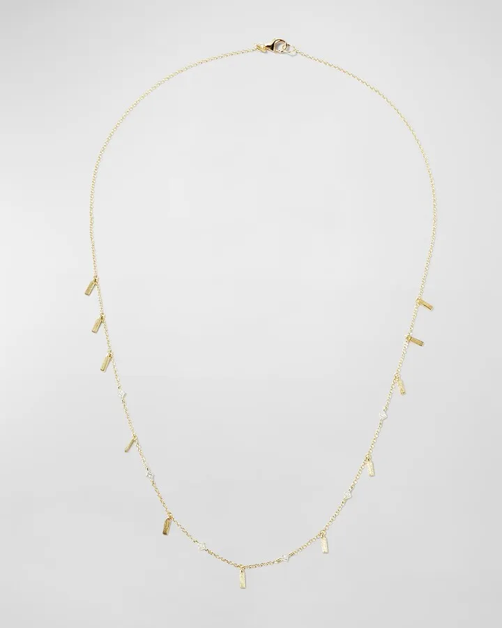 Petite Skyler Dancing Square and Diamond Necklace