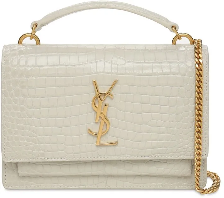 Sunset Croc Embossed Chain Wallet