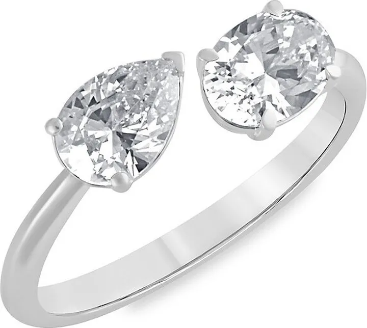 Oval-Pear Eternity 14K White Gold & 1.50 TCW Lab-Grown Diamond Ring
