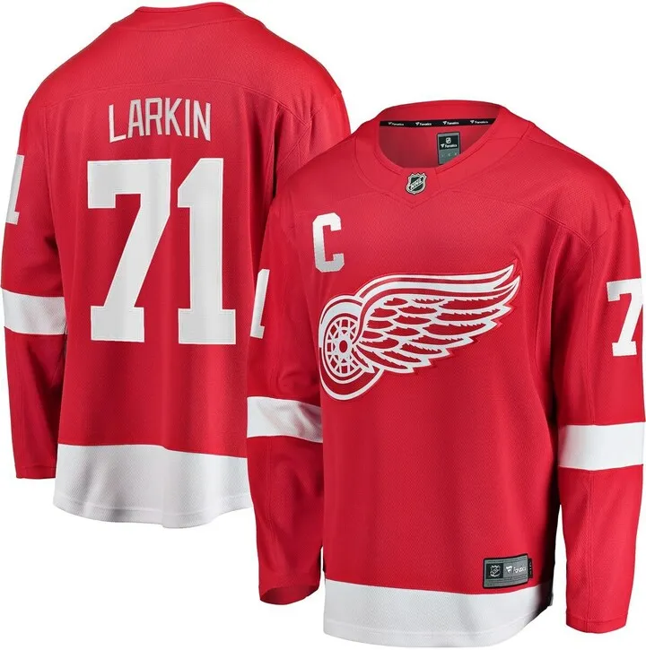 Men's Fanatics Dylan Larkin Red Detroit Red Wings Home Captain Premier Breakaway Player Jersey