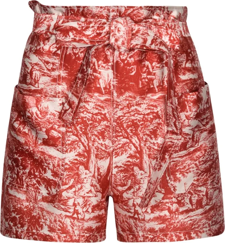 High Waist Printed Trousers