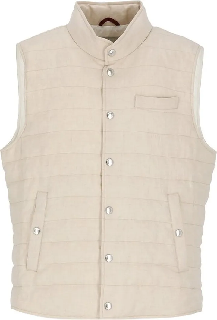 Brunello Cucinelli High Neck Sleeveless Padded Gilet
