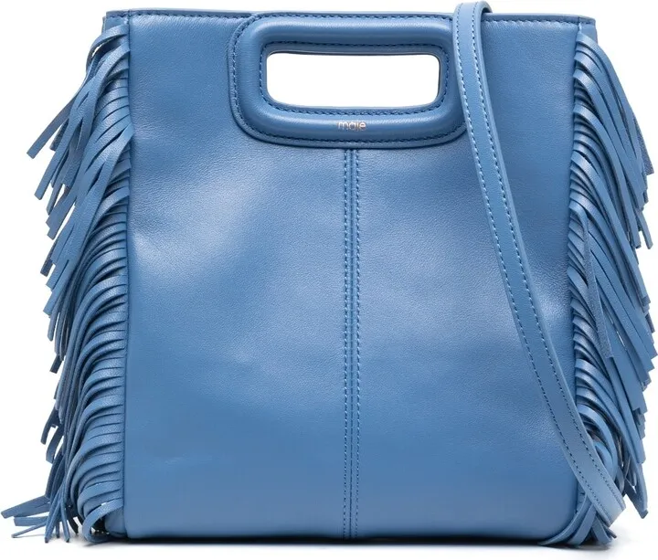 M fringed leather bag