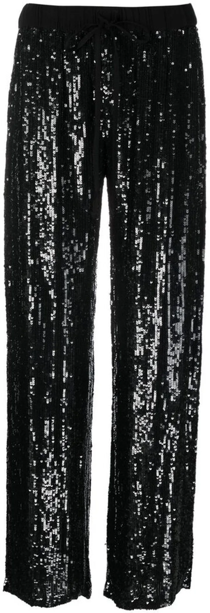 Sequin Straight-Leg Trousers