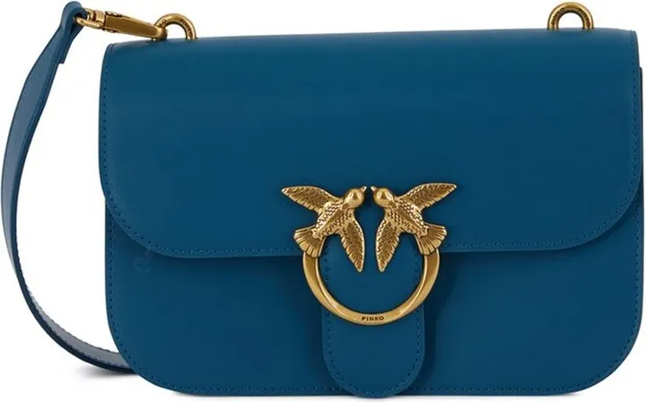 Pinko Love Plaque Foldover Top Crossbody Bag