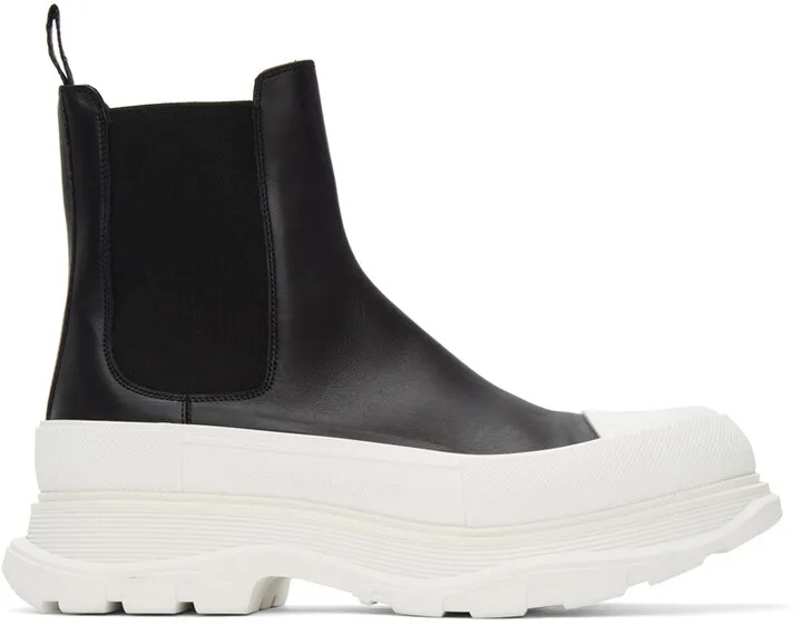 Alexander McQueen Black Tread Slick Chelsea Boots