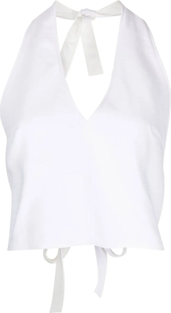 Le haut Lino halterneck cropped top