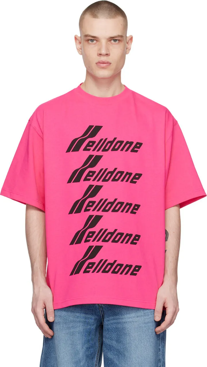 We11done Pink Printed T-Shirt