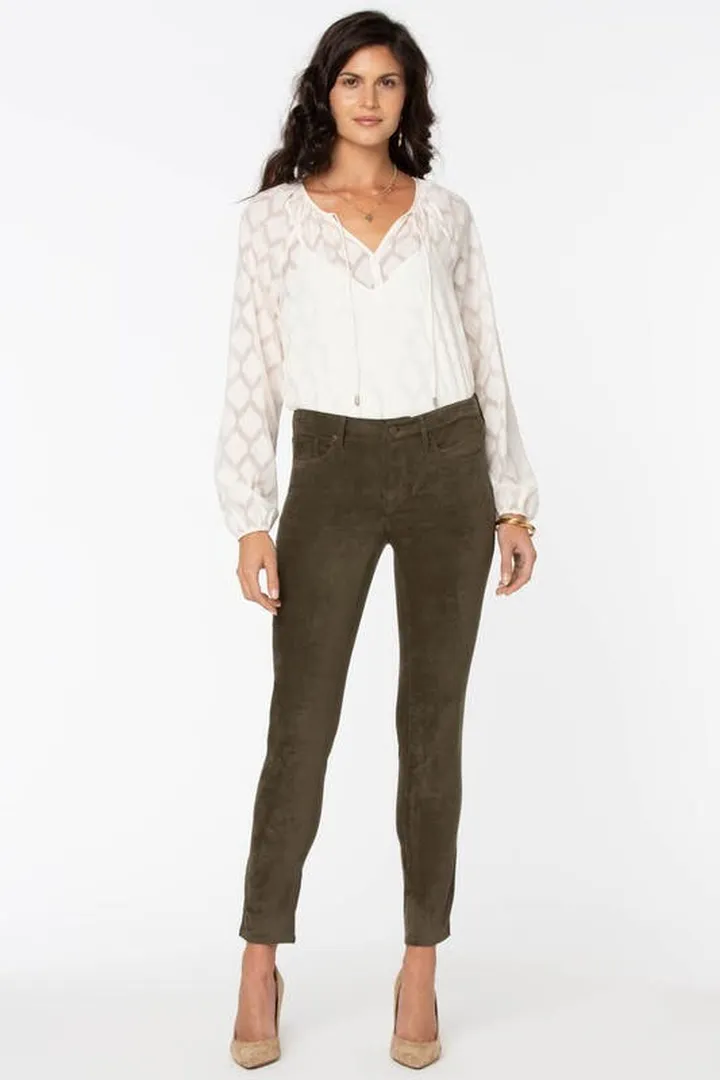 NYDJ Alina Skinny Ankle Pants - Martini Olive
