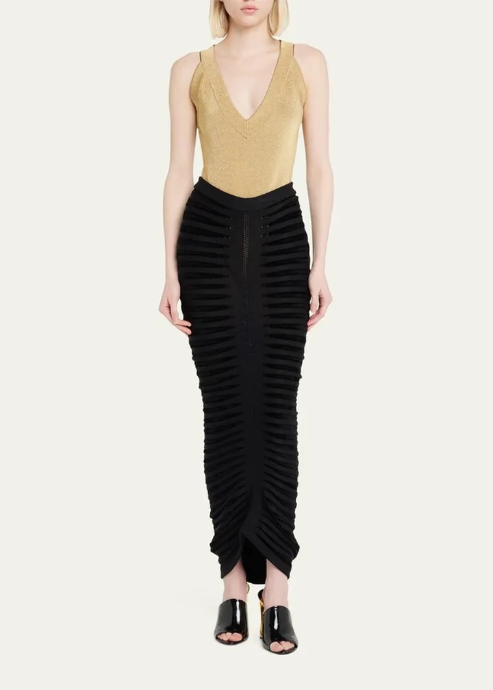Metallic V-Neck Bodysuit