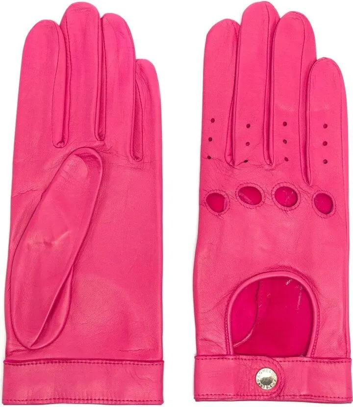 Cut-Out Leather Driving Gloves