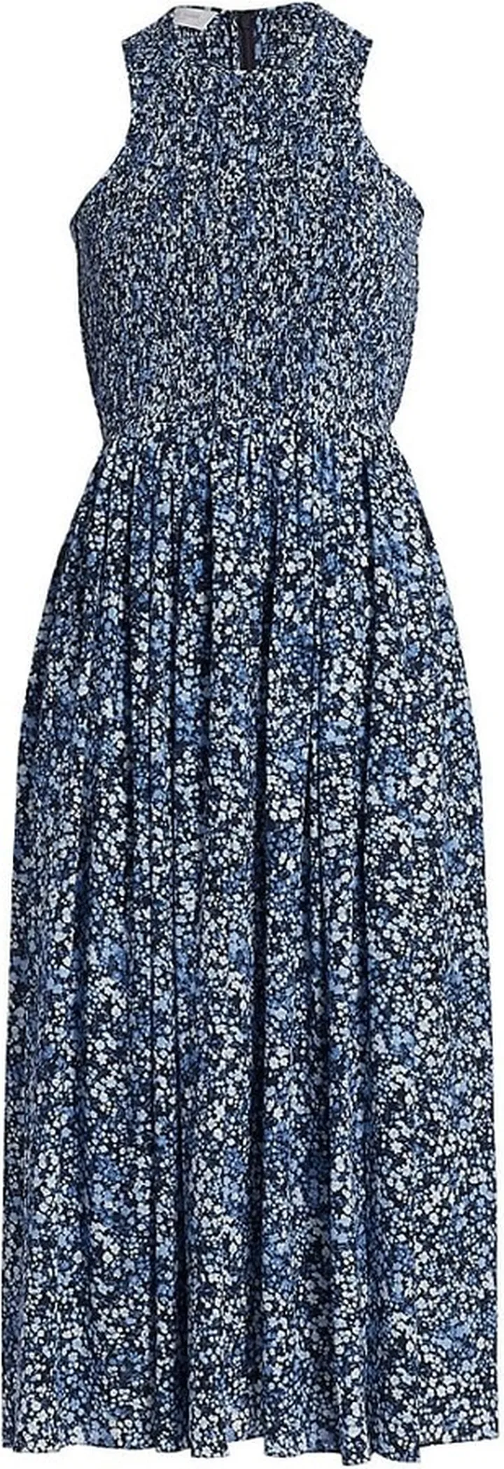 Smocked Floral Midi Dress