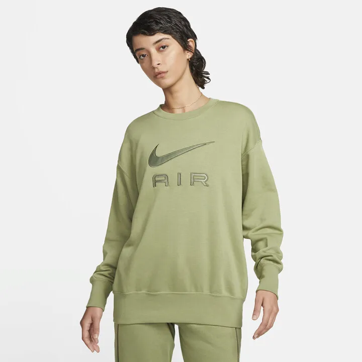 Nike Women's Air Fleece Crew Sweatshirt in Green