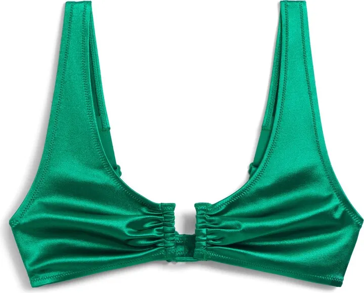 Metallic Triangle Bikini Top