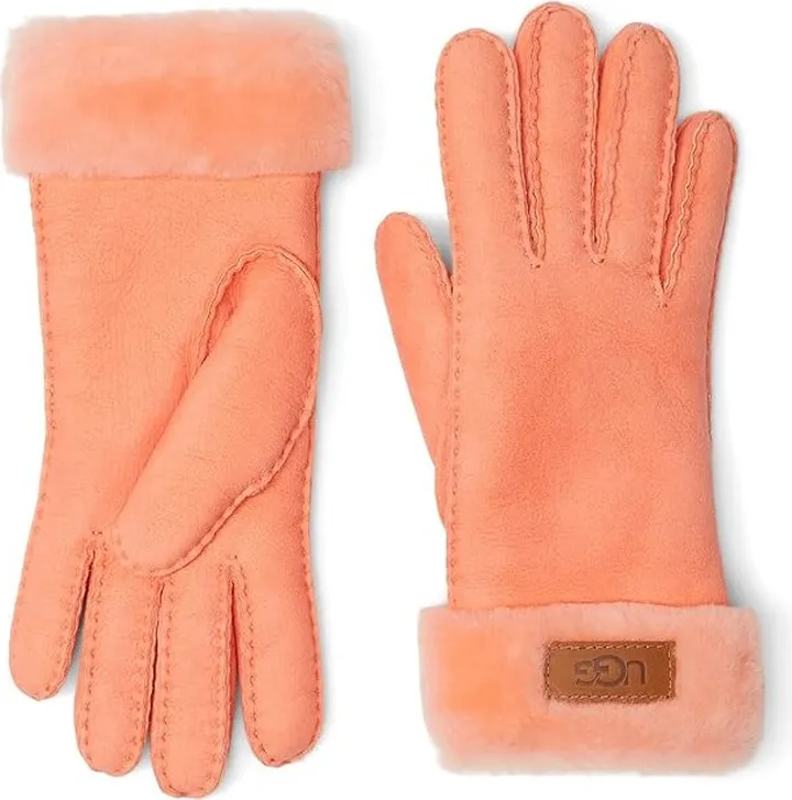 UGG Turn Cuff Water Resistant Sheepskin Gloves (Starfish Pink) Extreme Cold Weather Gloves