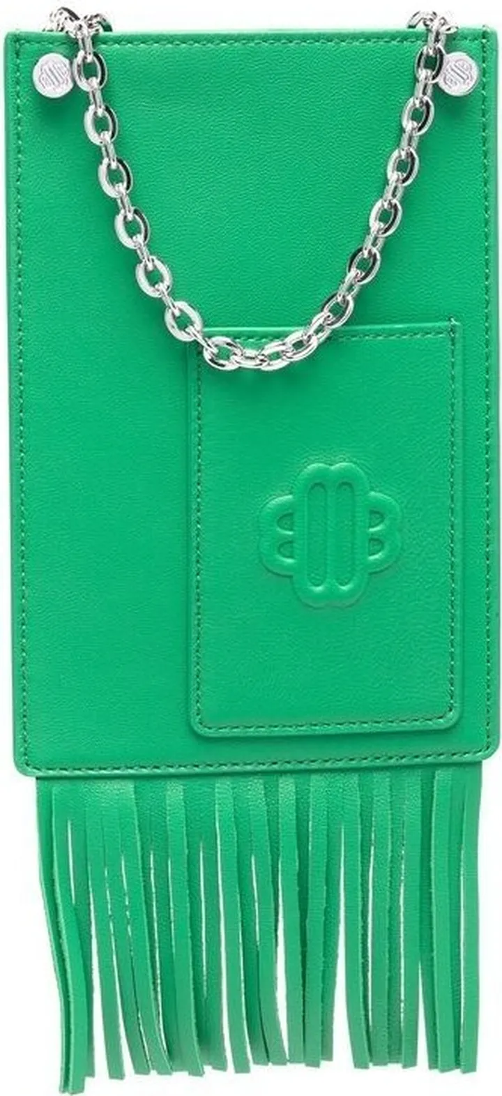 Embossed-Logo Leather Phone Bag