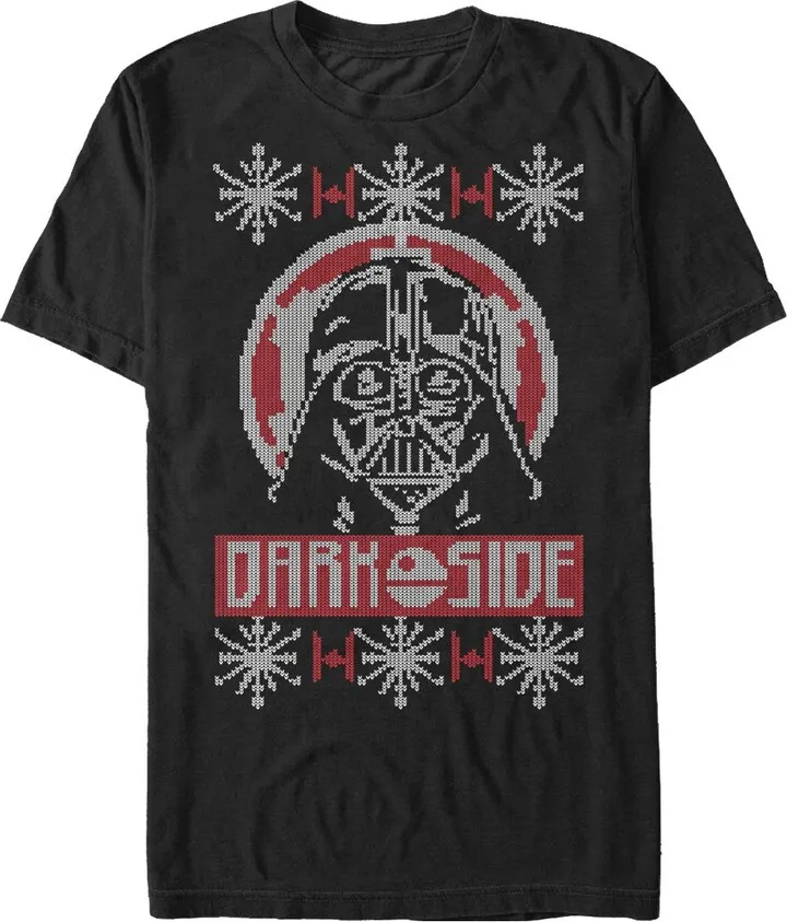 Men's Star Wars Ugly Christmas Dark Side T-Shirt - Black - X Large