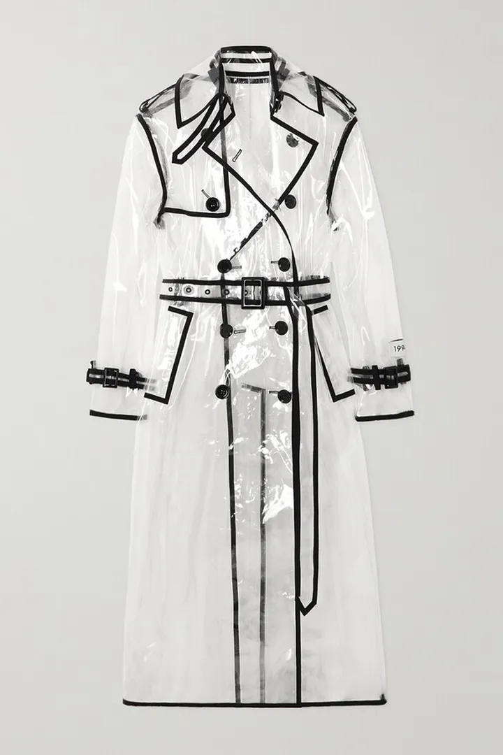 Dolce & Gabbana - Piped Cotton-trimmed Pvc Trench Coat - Neutrals
