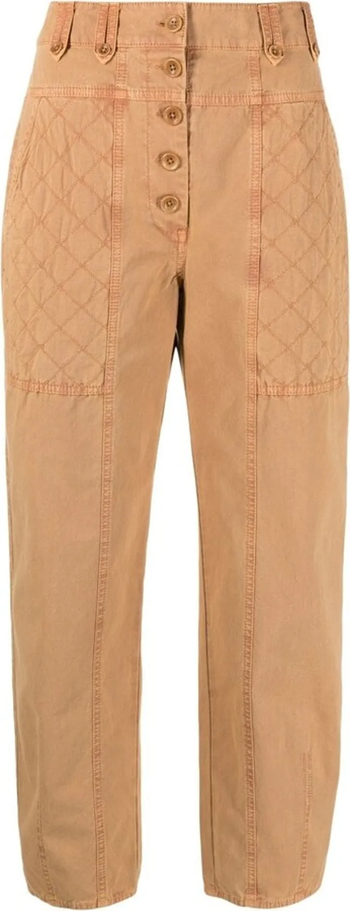 Cambrie high-waisted straight leg trousers