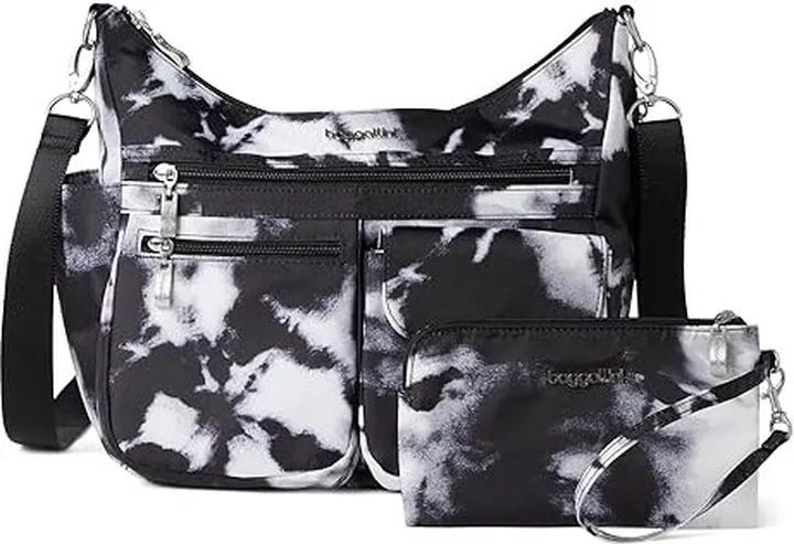 Baggallini Modern Everywhere Bag (Black Ink Tie-Dye) Cross Body Handbags