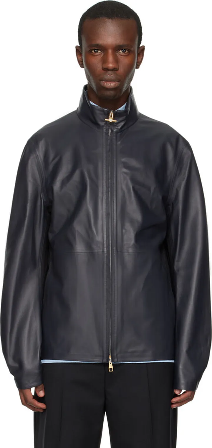 Dunhill Black Performance Leather Jacket