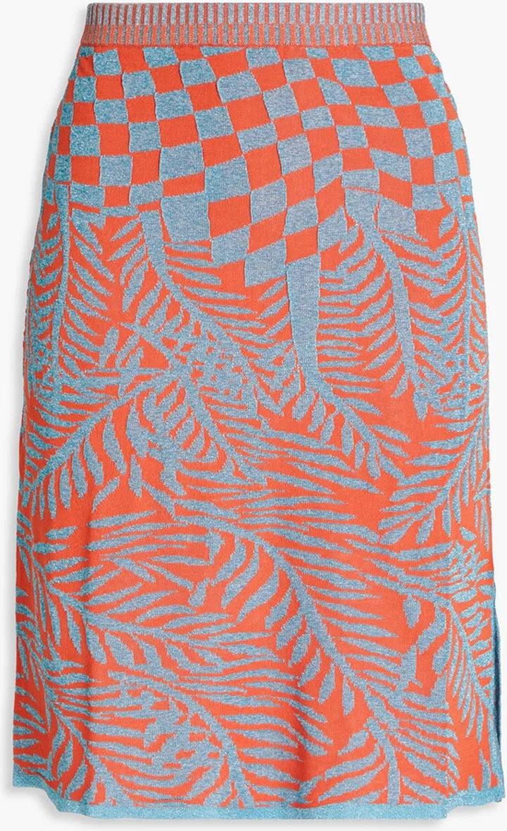 Cruz metallic jacquard-knit mini skirt