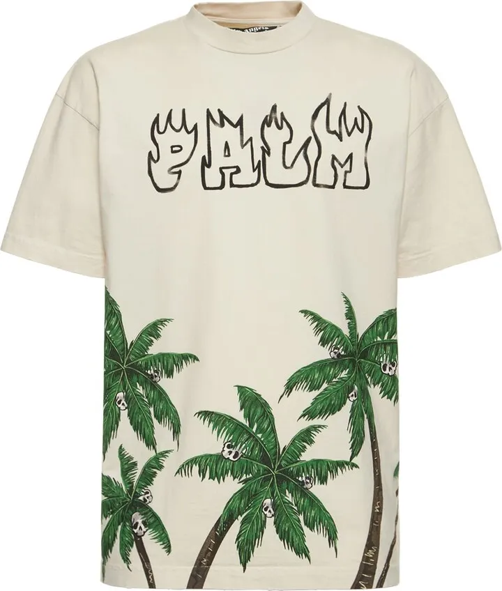 Palms & Skull vintage cotton t-shirt