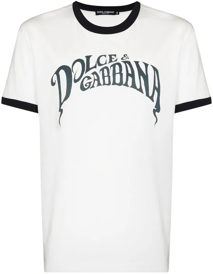 contrast trim logo T-shirt