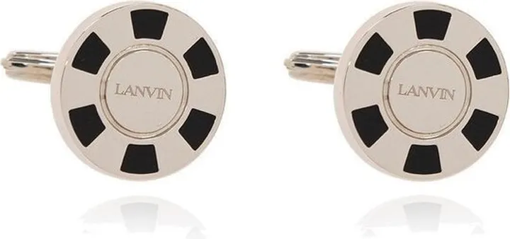 Lanvin Logo-Engraved Geometric Cufflinks