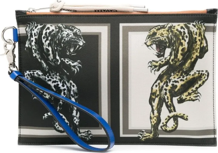 Graphic-Print Zip Pouch