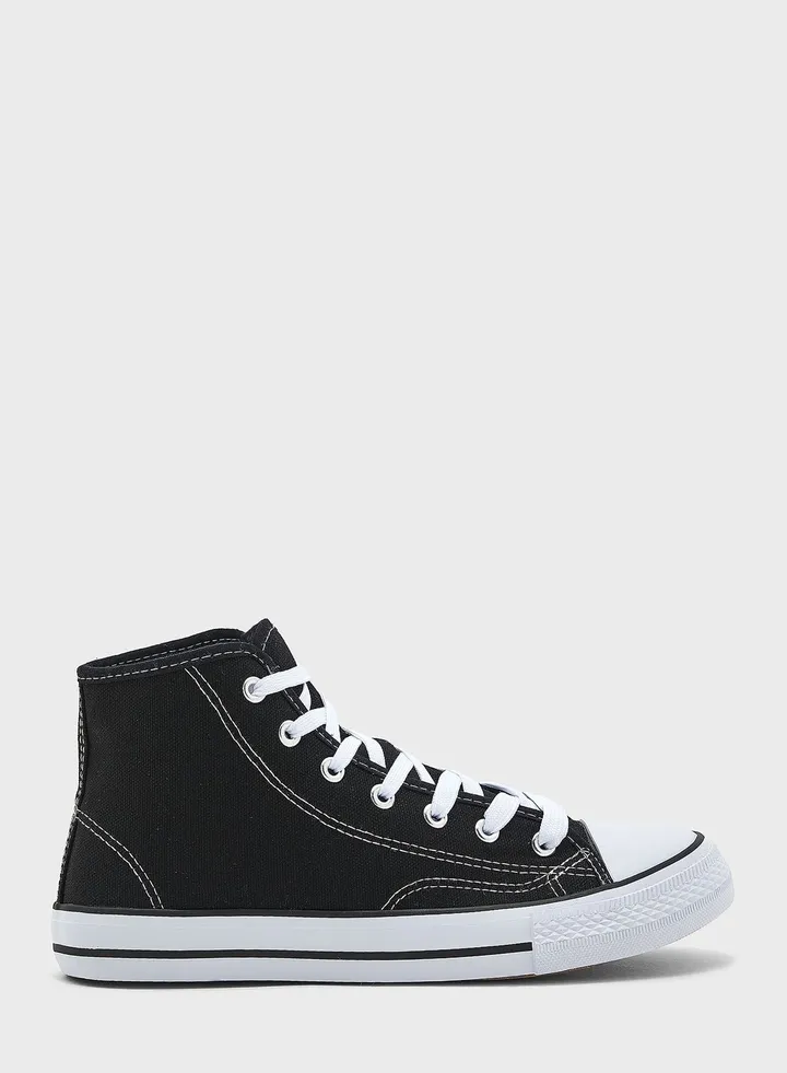 High Top Canvas Sneakers
