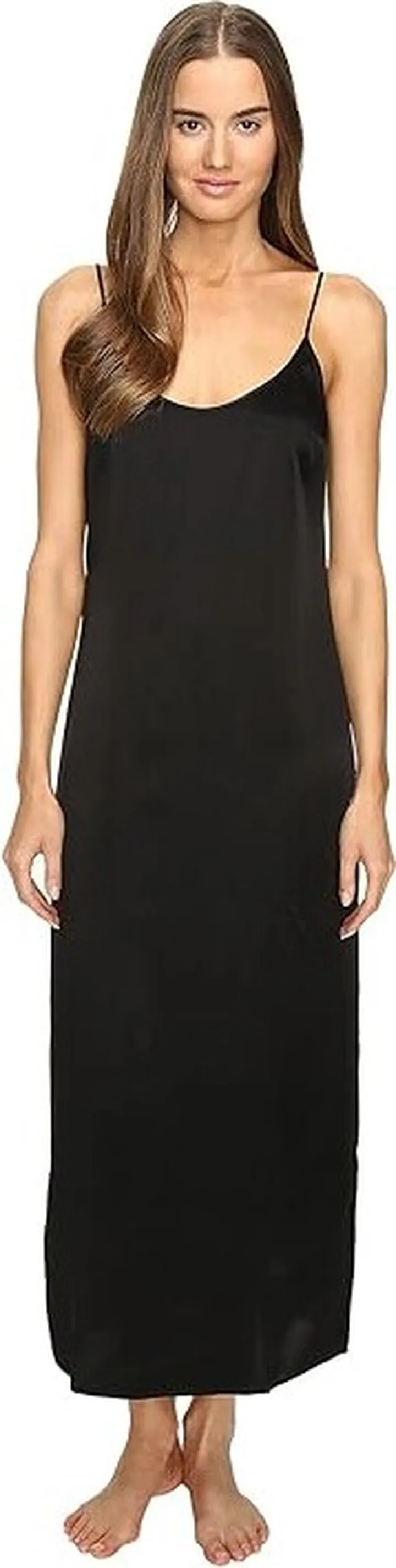 La Perla Silk Night Gown (Black) Women's Pajama