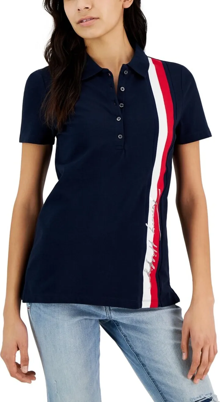 Tommy Hilfiger Women's Signature Stripe Polo Shirt