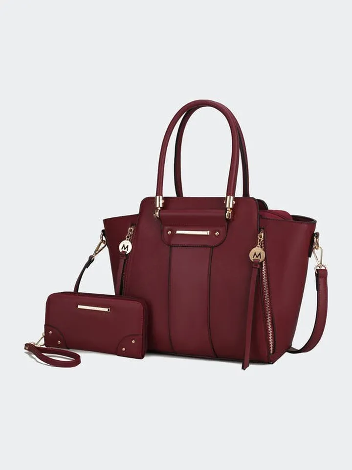 MKF Collection by Mia K Eliana Vegan Leather Women’s Tote Bag - Red