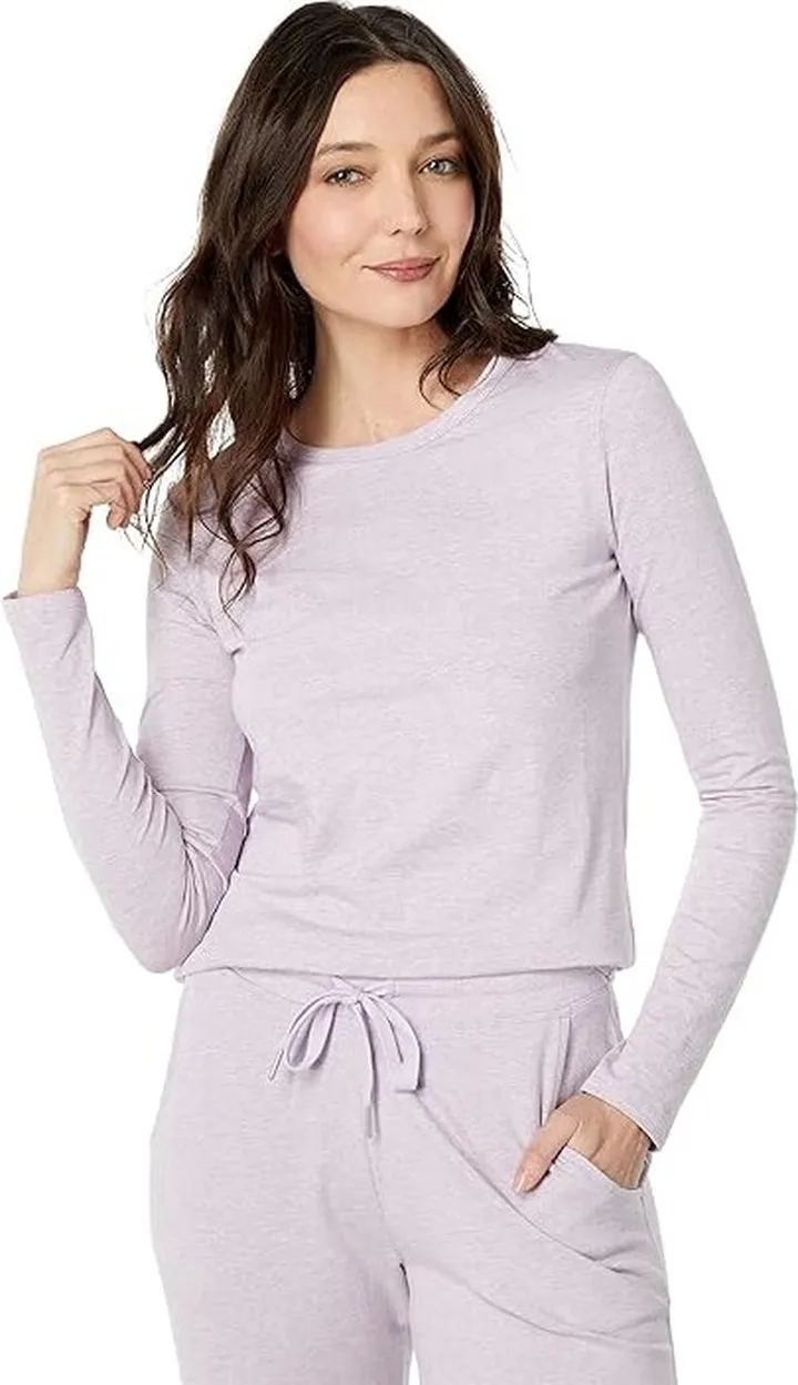 tasc Performance Nola II Long Sleeve Crew Neck Tee (Digital Purple Heather) Women's Clothing