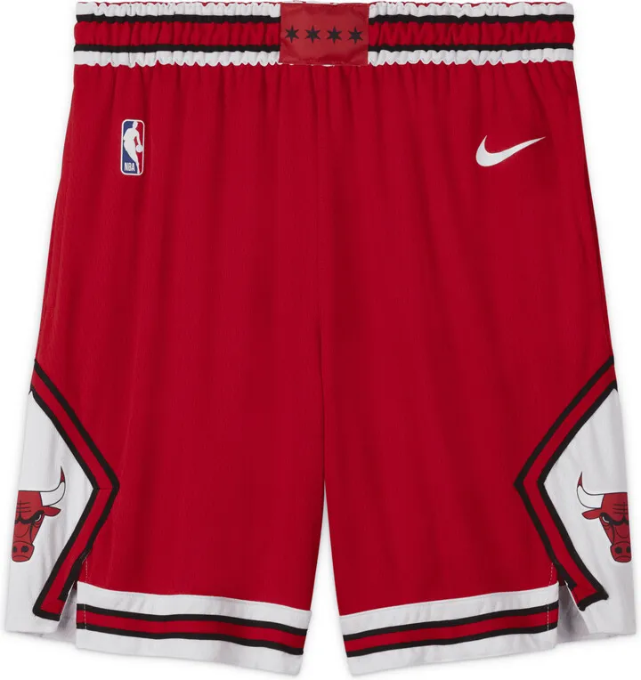 Chicago Bulls Icon Edition Nike Men's NBA Swingman Shorts in Red