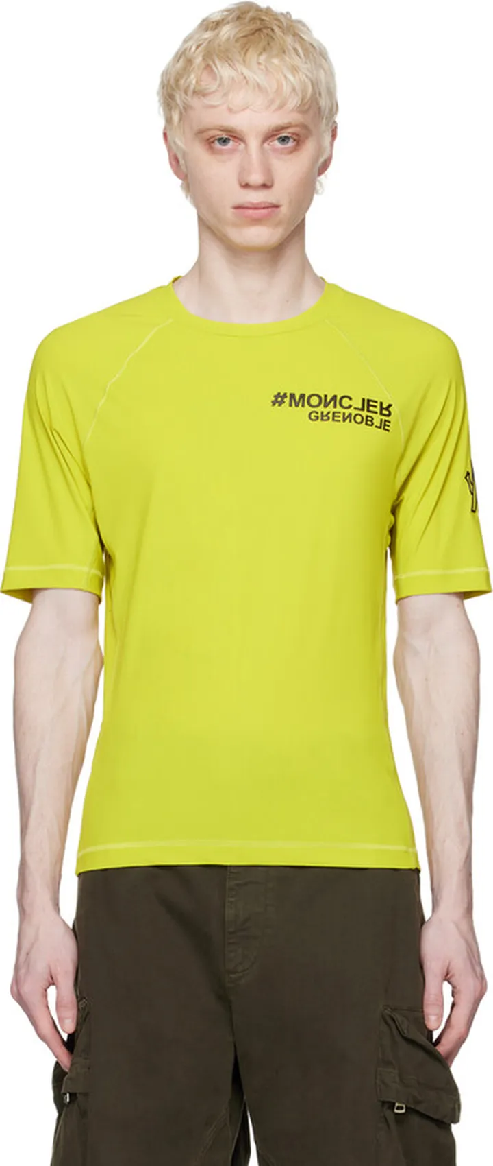 Moncler Grenoble Green Manica Corta T-Shirt