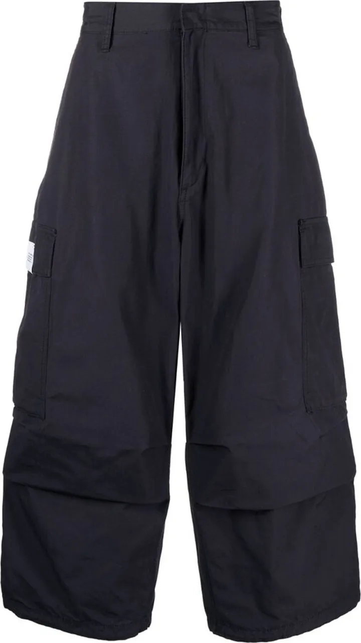 Wide-Leg Cargo Trousers