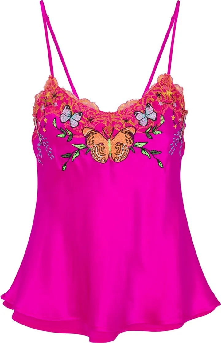 BOHEME - Goddess Embroidered Camisole - Hot Pink