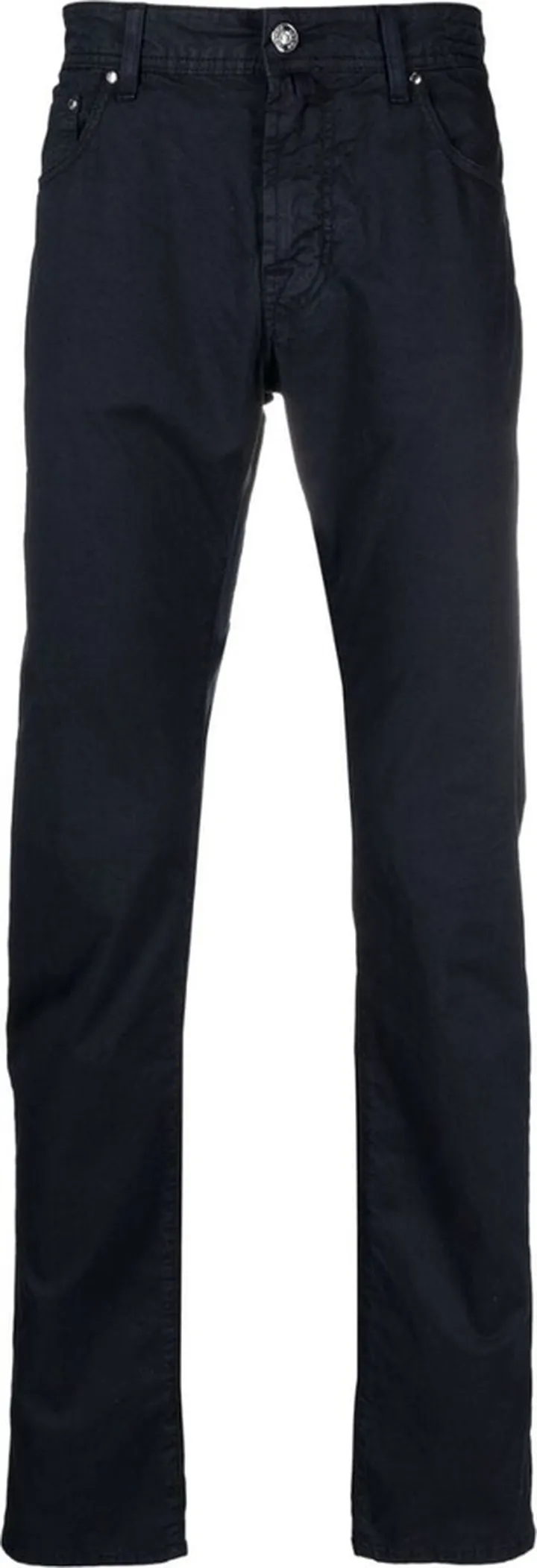 Logo-Patch Straight-Leg Trousers
