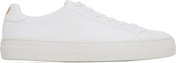 Fred Perry White Leather Sneakers