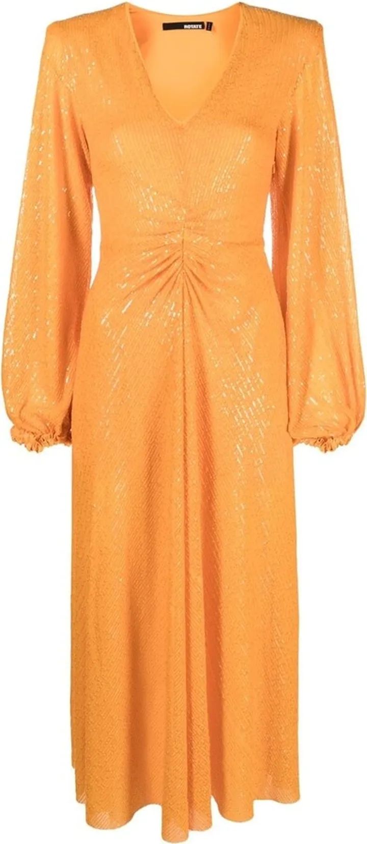 A-line sequinned midi dress