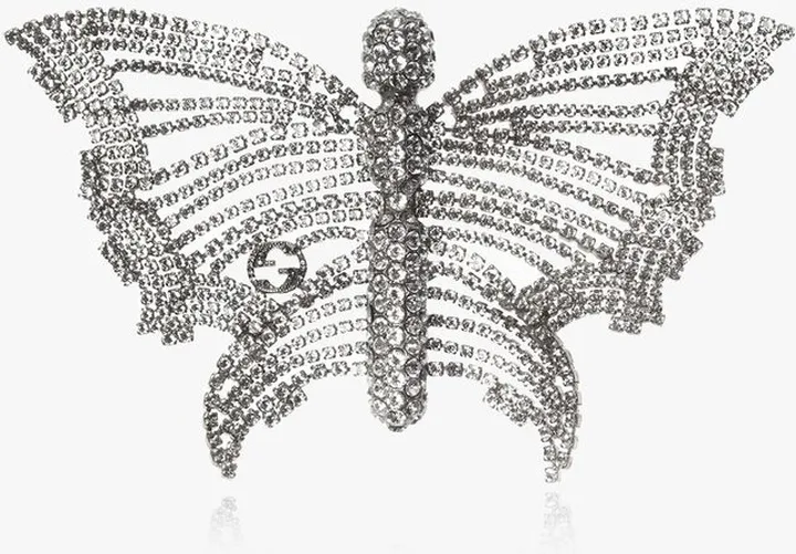 Gucci Logo Embellished Brooch