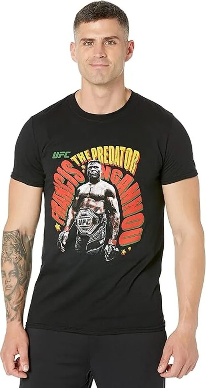 UFC Francis Ngannou Big Time Vintage Tee (Black) Men's T Shirt