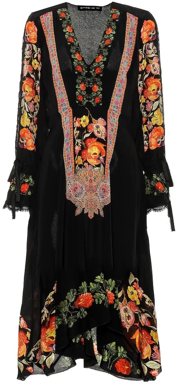 Printed silk dress