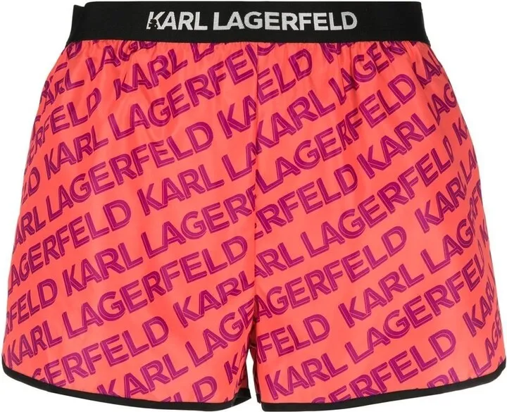 Logo-Print Beach Shorts