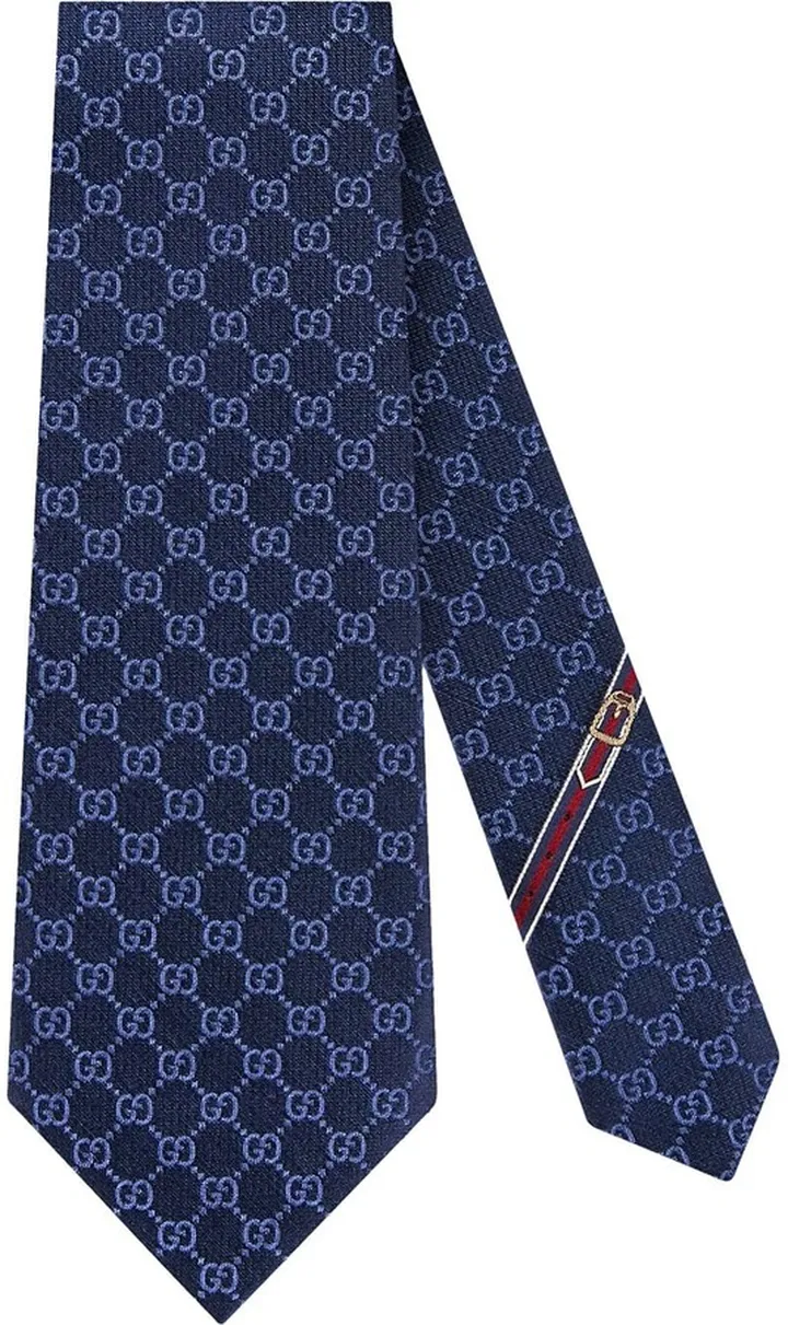 GG pattern silk tie