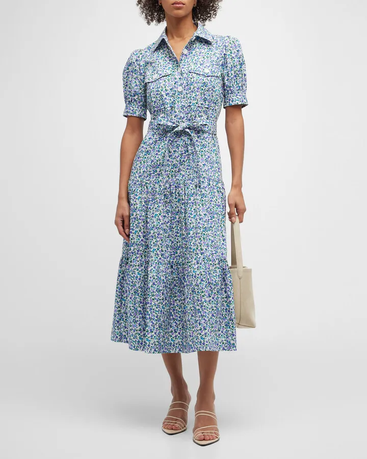 Buffy Floral Midi Utility Dress